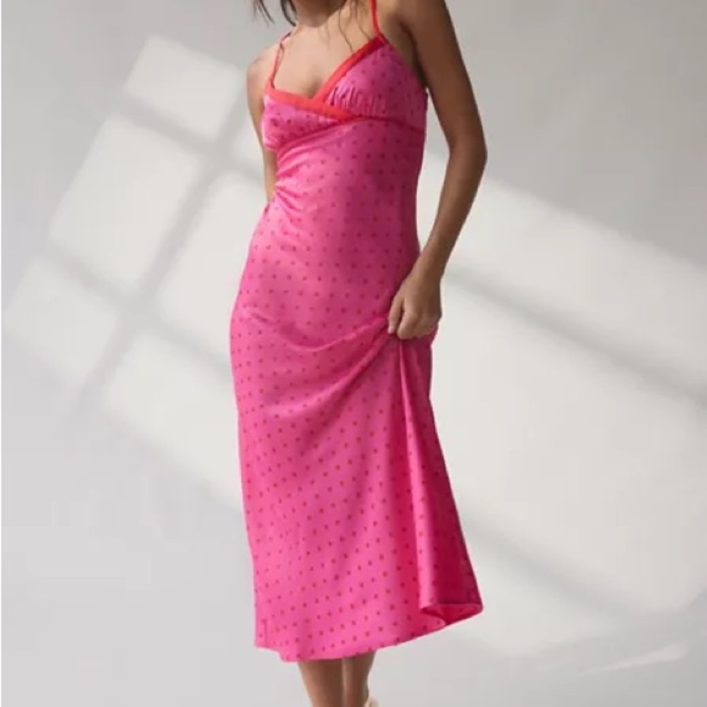 Kimchi Blue Pink Polka Dot Dress